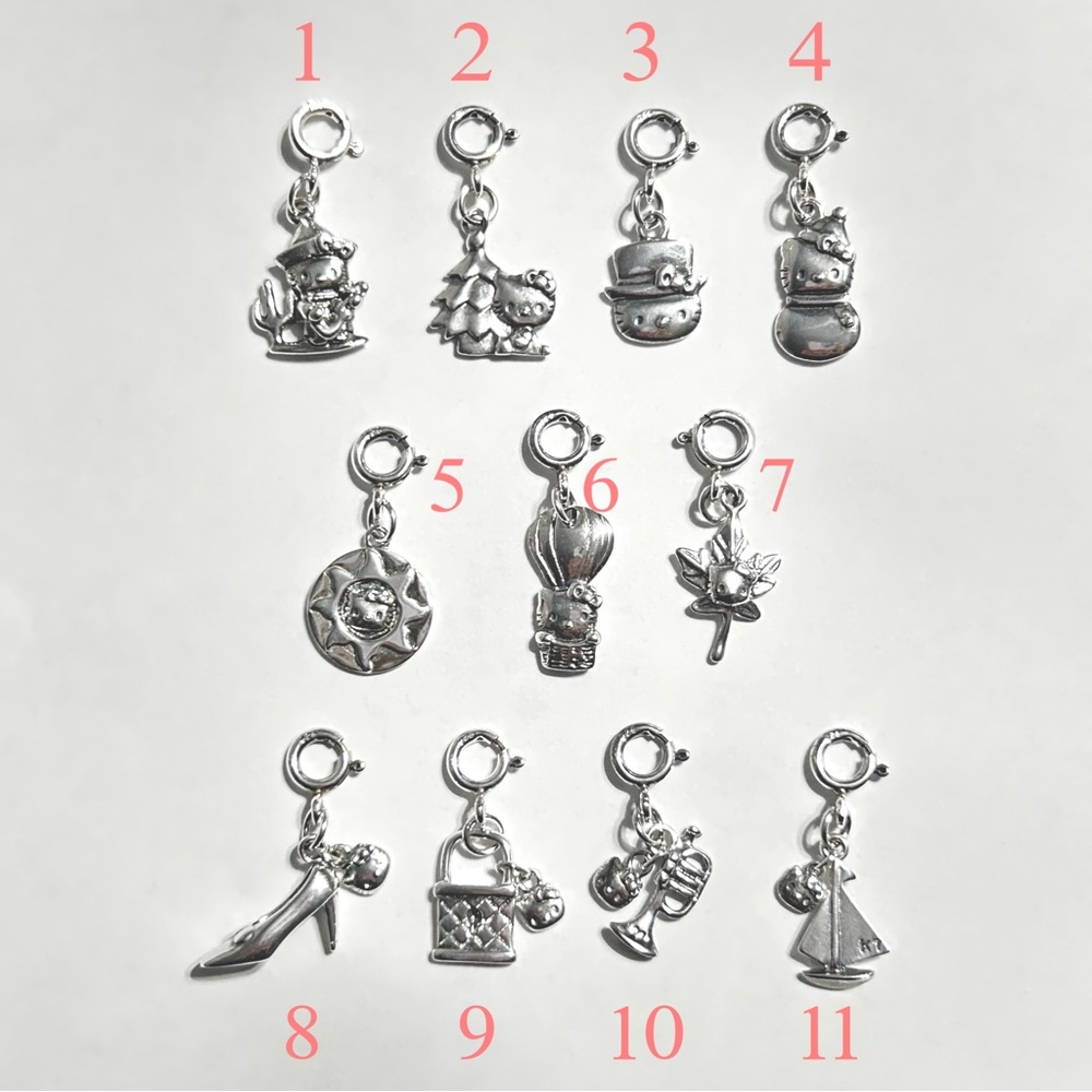 Hello Kitty Charm for Bracelet • Sterling Silver Hello Kitty Charm • Sanrio
